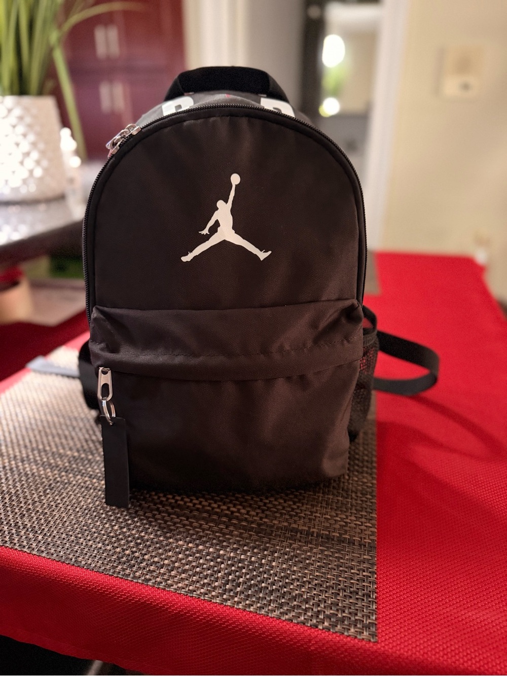 Jordan Black Backpack with White Jumpman